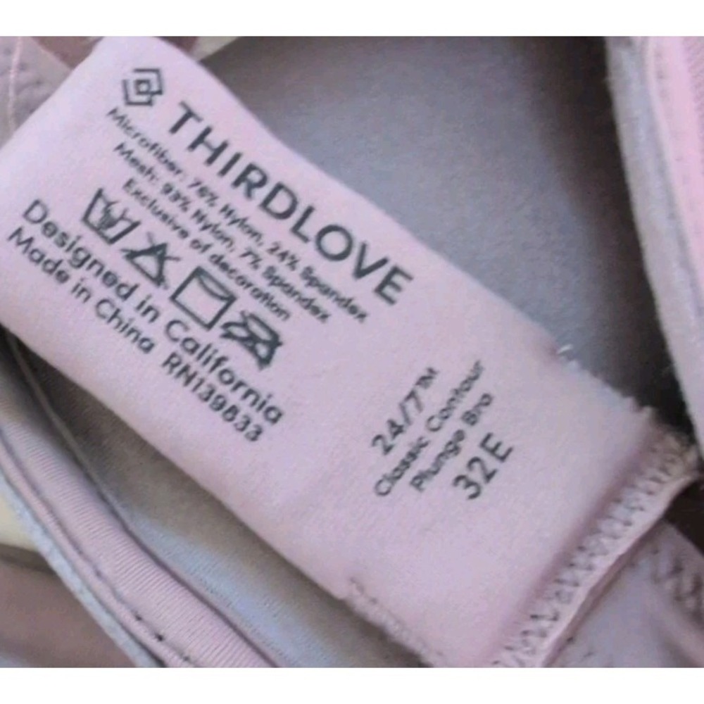 Thirdlove 24/7 Classic Contour Plunge Bra‎ 32E Purple Underwire - New - Picture 4 of 4